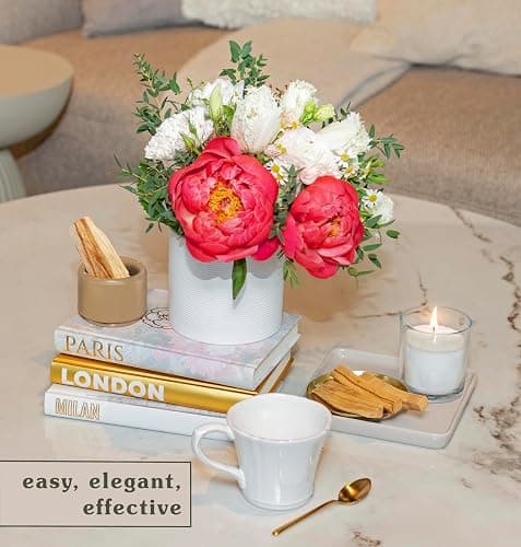 Decorative Books for Home - Shelf Decor Accents - Set of 3 - Modern Hardcover Book Stack - Matte Gold Coffee & Entry Table Decoration - Contemporary Display - Fashion Designer Dresser Aestethics thumbnail 5