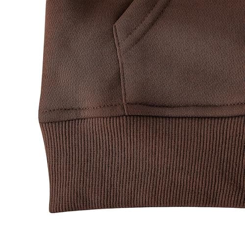 XDFVC Oversized Sweatshirt for Men Full Zip Up Winter Cotton Solid Color Hoodies Unisex Wash Heavyweight Basic Hooded Jacket thumbnail 3