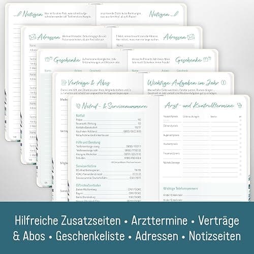 Häfft® Großdruck-Kalender 2026 mit extra großer Schrift & Zahlen - Hardcover Wochenplaner "Hibiskus" - nachhaltig & klimafreundlich thumbnail 5