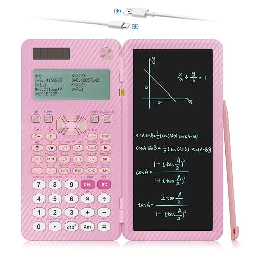 iPepul Scientific Calculators with Notepad for Students，552 Functions | Type-C Rechargeable Solar Math Calculator, 5-Line Display，School Supplies for Middle School, High School & College Students - Image 1