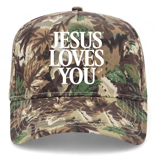 Jesus Loves You Vintage Trucker Hat | Premium Snapback Baseball Hat for Men & Women - Image 1