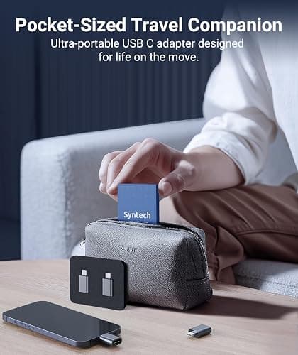 Syntech USB C to USB Adapter Pack of 2, USB 3.0 Female to Thunderbolt 4/3 Adapter Compatible with MacBook Pro Air 2024, Surface, iPad, iPhone, Galaxy Notebook, XPS and More Type C Devices, Space Grey thumbnail 8