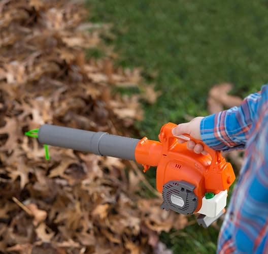 Husqvarna 125B Toy Leaf Blower, Light-Up Engine Makes Noise and Blows Out Real Air, Toddler Toys for Ages 3 and Up, Plastic, Orange/Gray, 589746402 thumbnail 4