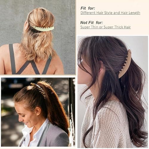 6 Pack 5 Inch Banana Hair Clips for Women Thin Fine Thick Hair,Strong Banana Claw Clips for Hair thumbnail 2