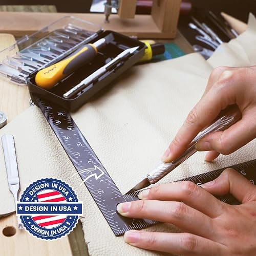 MulWark Exacto Knife Set | Craft Knife Kit | 16pc Precision Craft Hobby Kit with Razor Sharp Knives for Wood, Crafting, Leather, Scrapbooking & Modeling thumbnail 3