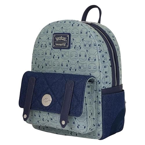 Loungefly Pokémon Faux Denim Mini Backpack thumbnail 2