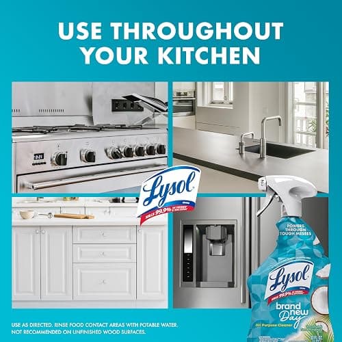 Lysol All Purpose Cleaner Spray, Multi-Purpose Disinfecting Spray, Kitchen & Bathroom Cleaner, Coconut & Sea Minerals Scent, 32 Fl Oz thumbnail 5