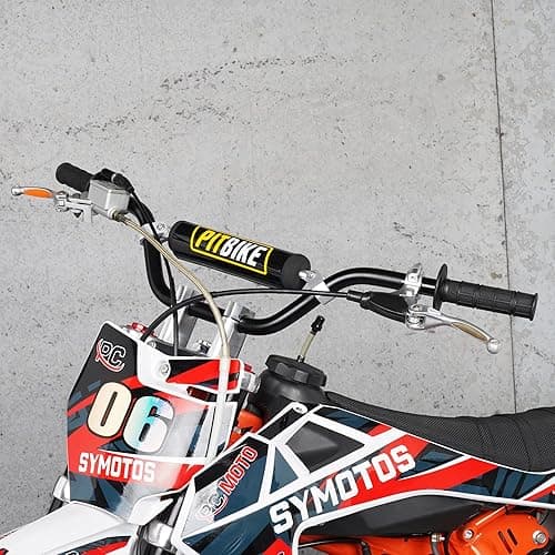 WEIYINGSI Universal 7/8 Inch 22mm Dirt Bike Handlebars, Upgraded Pit Bike Handlebar with Foam Pad for Motocross CRF YZF KXF KLX RMZ DRZ Pit Dirt Bike ATV Quad - Black - Black - WITH Foam Pad thumbnail 6