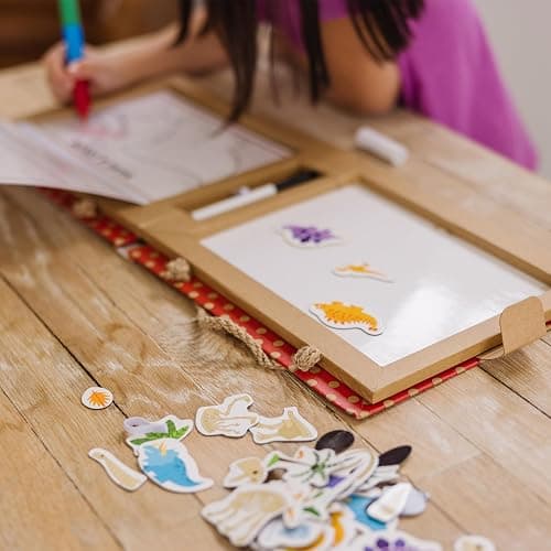 Melissa & Doug Natural Play: Play, Draw, Create Dinosaurs Drawing Activity Set & Magnet Kit - Reusable Mess-Free Travel Activity - Dinosaurs thumbnail 8