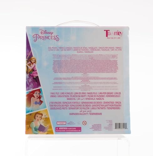 Disney Princess 15 Piece Water-Based Nail Polish with 3 Toe Spacers, Quick Dry, Peel Off, Gift Kit Set for Kids Girls, Ages 3 by Townley Girl thumbnail 11