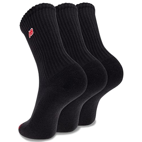 New Balance Unisex-Adult's Men's and Women's Organic Cotton Crew Socks-3 Pairs-Arch Support thumbnail 4