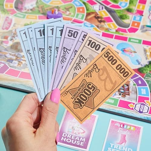Hasbro Games The Game of Life: Barbie Edition Board Game | Ages 8+ | 2 to 4 Players | Fun Family Games for Kids and Adults | Kids Gifts (Amazon Exclusive) thumbnail 7