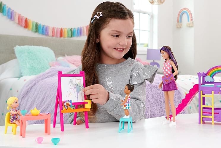 Barbie Skipper Babysitters, Inc. Ultimate Daycare Playset with 3 Dolls, Furniture & 15+ Accessories, Includes Bunk Beds & Color-Change Easel thumbnail 2