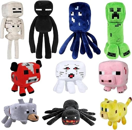 Plush Toy, Mooshroom Baby, Crawling, Wolf, Sheep,Piggy Baby, Enderman, Skull Sagittarius, Spider, Squid, Game Plush Fill Gift ﻿ (10/) - Image 1