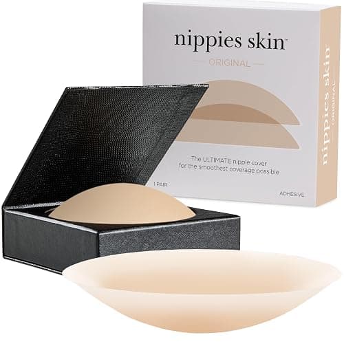 Nippies Nipple Covers for Women - Reusable Sticky Silicone Pasties with Travel Case - Original Circle or Lift Style Available - Image 1