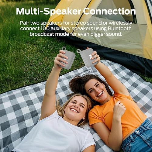 Monster Cube 1 Portable Bluetooth Speaker, IPX7 Waterproof, Bluetooth 6.0, 20H Playtime, Powerful Stereo Sound, Speaker for Home, Outdoors and Travel, Grey thumbnail 6