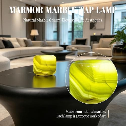 Marmor Marble Lamp Table Lamp Unique Stone Lamp Touch Lamp Pat Lamp Type-C 3 Way Bedside Lamps Ambient Light Bedroom Night Stands Small Night Light Decorative LED Warm Portable Lamps Rechargeable thumbnail 6
