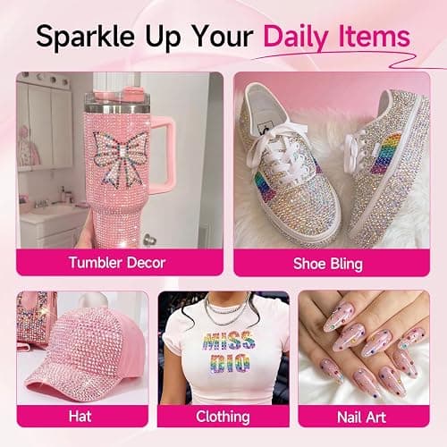 4mm Resin Rhinestones 40000Pcs, Bedazzling Kit with B7000 Glue, Tweezers & Pickup Pen, 40 Vibrant Colors for Nail Art, DIY Crafts, Clothes, Shoes, Graduation Cap, Jewelry, Art Painting & Decorations thumbnail 6