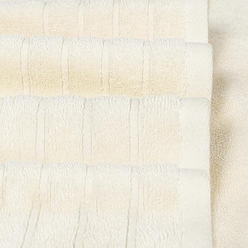 Tens Towels Pack of 4 Extra Large Bath Towels 30 x 60 Inches, 100% Cotton, Larger & Lighter Weight, Quicker to Dry, Super Soft and Absorbent, Perfect for Bathroom, Cream thumbnail 6
