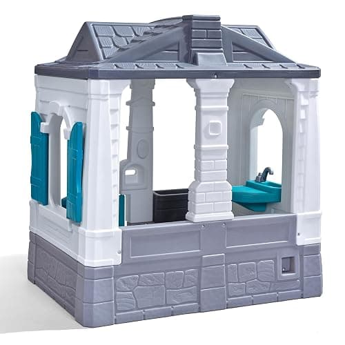 Step2 Neat & Tidy Cottage Kids Playhouse, Indoor and Outdoor Playset, Interactive Sounds, Toddlers 1.5+ Years Old, Easy to Assemble, Grey thumbnail 5