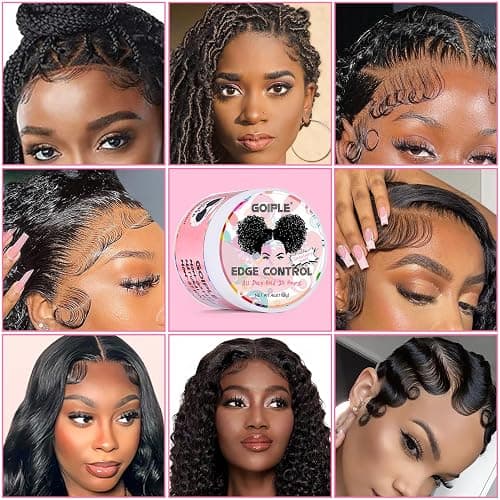 Edge Control Wax for Women Strong Hold - Edge Smoother Edge Wax Styling Gel Edge Control Wax for Black Hair - Rose & Castor Hair Oil for Hair Growth Strengthening Hair Oil Briad Bonnet Brush Set thumbnail 8