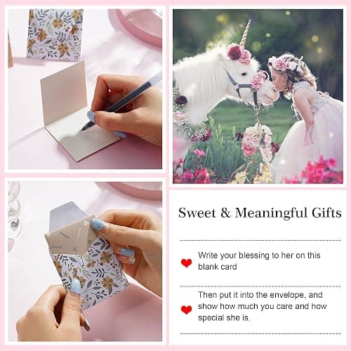 Hidepoo Stocking Stuffers for Teen Girls Kids - Colorful CZ Heart Pendant Initial Unicorn Necklaces for Girl Jewelry Birthday Gift Christmas Gifts for Grandkids Girls Kid thumbnail 7