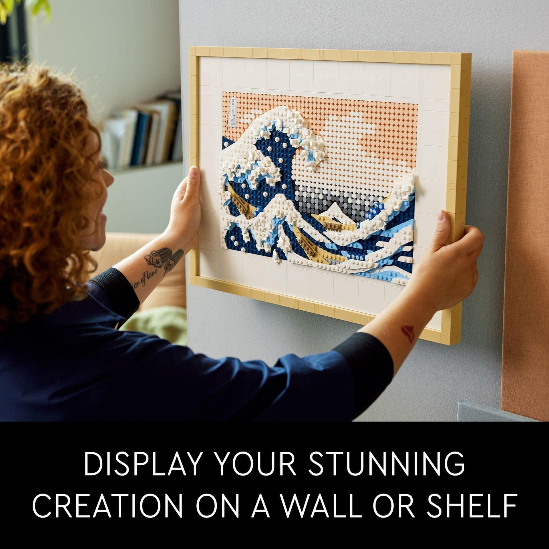 LEGO® Art Hokusai – The Great Wave 31208 Building Kit; Makes Meaningful for Art Lovers; Stress-Relieving Activity for Adults to Produce Beautiful Japanese Home Decor (1,810 Pieces) thumbnail 3