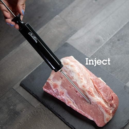 Camerons 3-in-1 Barbecue Injector Basting Mop - BBQ Set Includes Brush & Meat Syringe to Baste, Marinate & Inject Food w Flavor - Great for Thanksgiving Turkey Dinner - Holiday Xmas Grilling Gift thumbnail 4