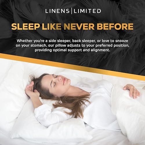 Linens Limited - Soft Pillows 4 Pack, Made in the UK, Hotel Quality, Luxurious Bounce Back Pillows, Feels Like Down, Medium and Orthopedic Support, Non-Allergenic Microfibre, Machine Washable (White) thumbnail 3