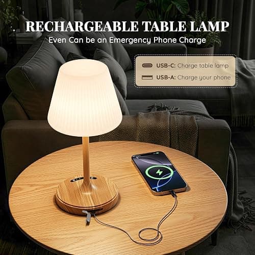 Shower Lamp Waterproof Bathroom Lamp for Inside Shower Bathtub, Rechargeable Cordless Table Lamp with 4000mah Battery, Touch Dimmable Light, Small Relaxing Spa Night Lamp for Bathroom, Kitchen, Desk thumbnail 7