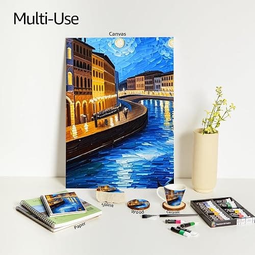 Elan Ölfarben Set, 24x Öl Farben Tuben 50ml Ungiftig, Oil Paint Set, Professionelle Qualität Ölfarben Starterset, Öl Farben Leinwand, Ölmalfarben thumbnail 5