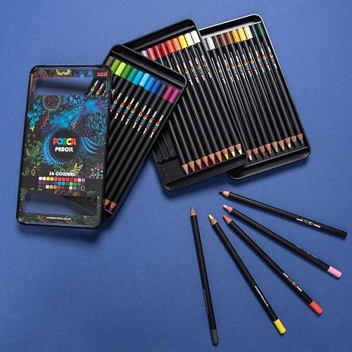 uni POSCA Colored Pencils, 4.0mm Lead, Assorted Set, 36 Pack thumbnail 2
