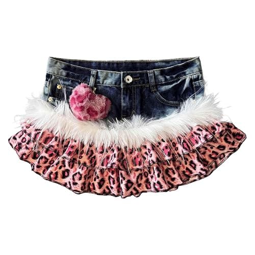 Gyaru Mcbling Leopard Skirts Harajuku Alt Y2K Coquette Shoujo Girl Clothes 2000s Jfashion Scenecore Jojifuku - Image 1