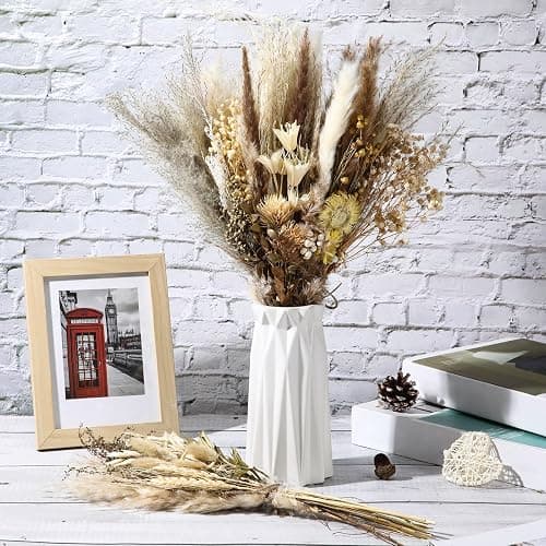 Layhit 4 Pack Large Size Boho Dried Flower Bouquet 15-17 Inch Wedding Handmade Dry Flowers for Vase Crafts DIY Photo Boutonniere for Men Floral Plant for Bridesmaid Gift Birthday Decor(Classic) thumbnail 2