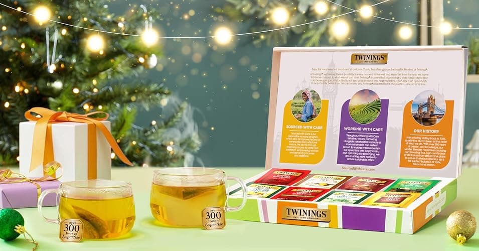 Twinings Tea Classics Collection Gift Box Variety Sampler, 48 Tea Bags (Pack of 1), Enjoy Hot or Iced, Includes Black, Herbal, Green, & Chai Teas thumbnail 7