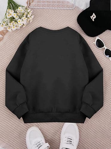 Ecolala Girls Cute Graphic Crewneck Sweatshirt Long Sleeve Drop Shoulder Pullover Tops thumbnail 2