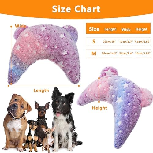 Maiiu Pet Calming Pillow for Dogs, Soft U-Shaped Pillow Glow in the Dark | Joint Relief, Sleep Comfortably,Suit for Small, Medium, Large Dogs, Fluffy Pet Neck Pillow (M-Pink) thumbnail 4