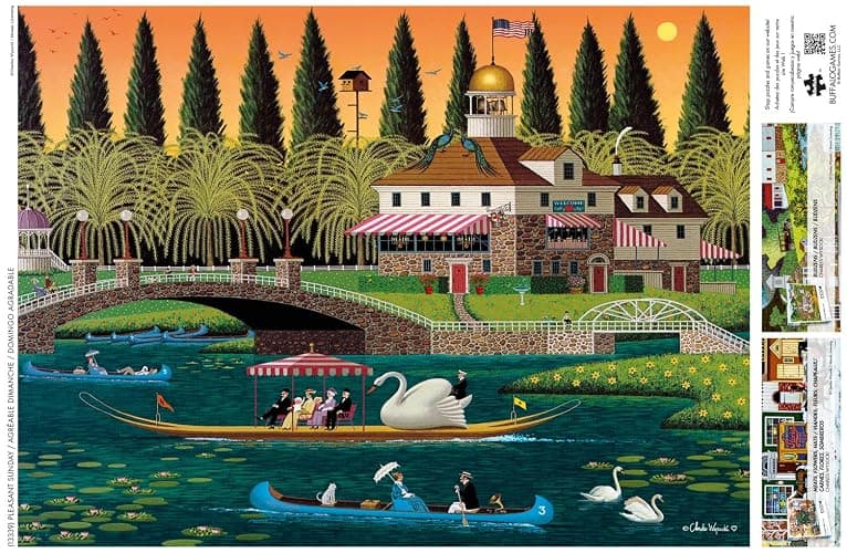 Buffalo Games – Pleasant Sunday – Charles Wysocki – 1000 Piece Jigsaw Puzzle ​ Colorful Puzzle for Adults – Precision-Cut Pieces, Beautiful Artwork, and Hours of Relaxing Fun thumbnail 5