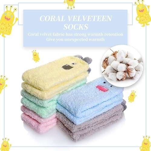DYW Fuzzy Socks for Women Soft Cozy Fluffy Winter Warm Slipper Socks Home Sleeping Animal Socks thumbnail 3