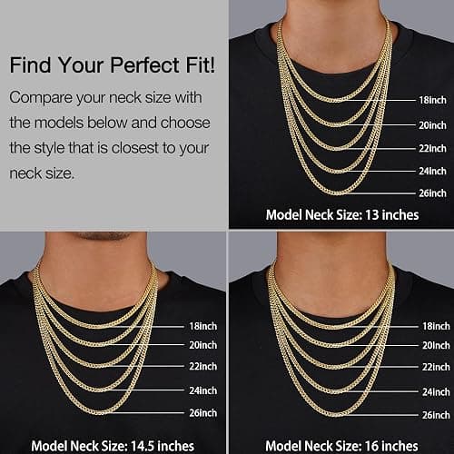 Momlovu 18K Gold Plated Chain Silver Tone Chain for Men  thumbnail 2