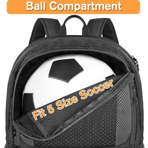 YOREPEK Soccer Backpack, Soccer Bag with Ball Holder and Shoe Compartment | Water Resistant Sport Equipment Bags Fit Basketball Volleyball Football, Youth Soccer Gifts thumbnail 3