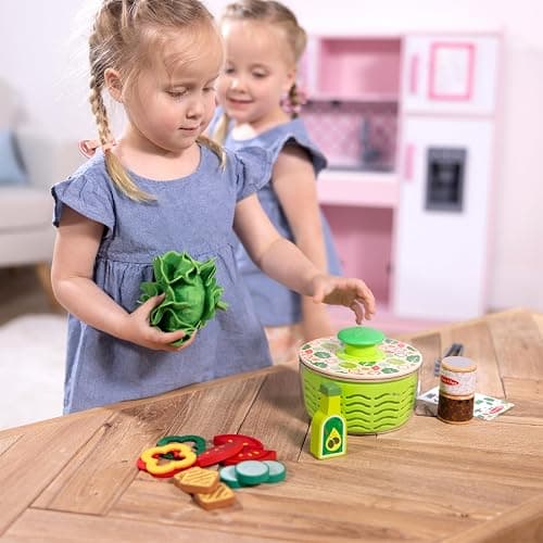 Melissa & Doug Salad Spinner Play Set, Pretend Play Food for Boys and Girls Ages 3+ thumbnail 3