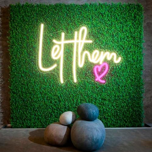 Let Them Neon Sign Dimmable Neon Signs for Wall Decor Inspirational LED Signs USB Light Up Sign for Bedroom Living Room Wall Decor Office Decoration thumbnail 7