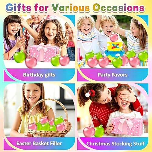2PCS Apple Squishy Toys, Slow Rising Squishy Fidget Toys, Sugar Squish y Apple Fidget Squish y Fruit Squish y Sensory Toy Gift for Kids Adults thumbnail 2
