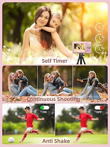 Digital Camera, FHD 1080P Digital Point and Shoot Camera with 16X Zoom Anti Shake, Compact Small Camera for Boys Girls Kids thumbnail 5