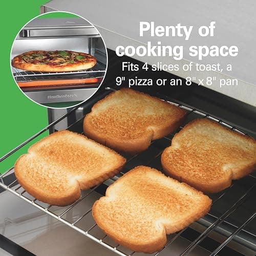 Hamilton Beach Sure-Crisp Air Fryer Toaster Oven Combo, Fits 9” Pizza, 4 Slice Capacity, Powerful Circulation, Auto Shutoff, Stainless Steel (31403) thumbnail 5