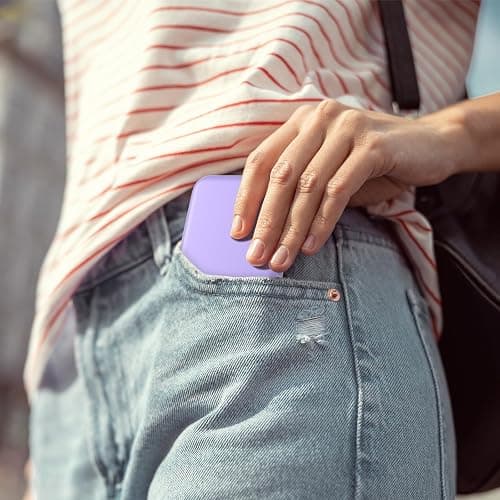 Kintion Pocket Mirror, 1X/3X Magnification LED Compact Mirror (Purple) | Travel Mirror with Light for Purse, 2-Sided, Portable, Folding, Handheld, Small Lighted Mirror for Gift thumbnail 3