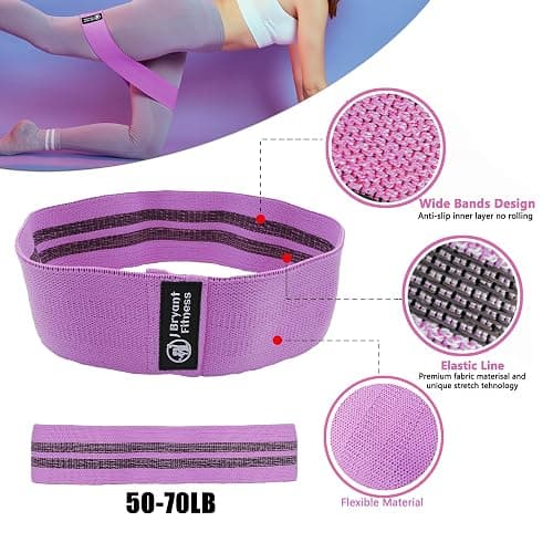 J Bryant Barbell Pad Set for Squats Bench Press Workout, Including Thick Cushioned Hip-Thrusts Pad with Carry Bag, Weight Lifting Straps, Hip Resistance Band and 2 Ankle Straps for Cable Machines thumbnail 4