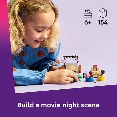 LEGO Friends Friendship Movie Night Pretend Play Building Toy - Interactive Storytelling Playset for Girls & Boys, Ages 6+ - Includes Paisley and Aliya Minidolls - Gift Idea for Birthdays - 42642 thumbnail 2