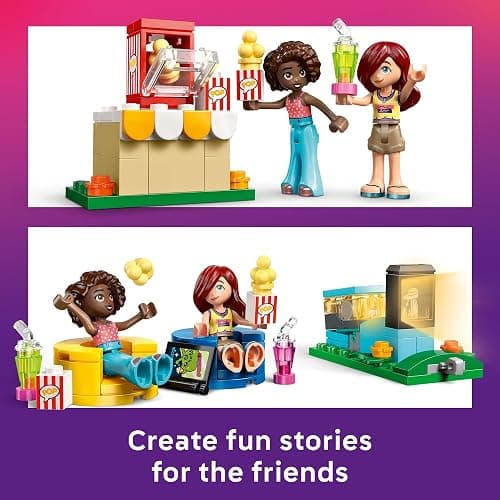 LEGO Friends Friendship Movie Night Pretend Play Building Toy - Interactive Storytelling Playset for Girls & Boys, Ages 6+ - Includes Paisley and Aliya Minidolls - Gift Idea for Birthdays - 42642 thumbnail 4